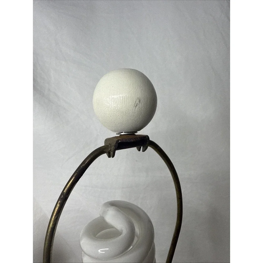 Vintage 1980s Hollywood Regency Spiral Seashell Form Plaster Table Lamp 32